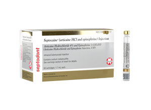 Septocaine Cartridge 4% w/EPI 1:100,000 50/bx - Septodont
