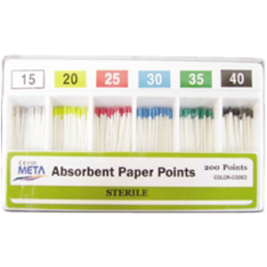 Picture of Absorbent Paper Points #45 200/pk - Meta - Expiration Date 02.2027