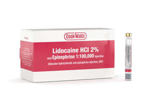 Lidocaine 2% 1:100,00 with Epinephrine 50/bx. - Cook-Waite
